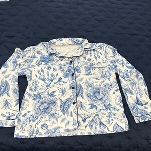 Floral Blue 3 piece pajama set